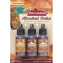 Adirondack Alcohol Ink .5 Ounce 3/Pkg-Cabin Cupboard-Caramel/Ginger/Latte by Ranger: Product Image