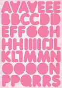 Alpha Stickers 8.25"X5.75" Sheet-Round Hot Pink by Kaisercraft: Product Image