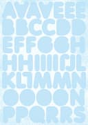 Alpha Stickers 8.25"X5.75" Sheet-Round Powder Blue by Kaisercraft: Product Image