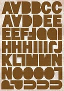Alpha Stickers 8.25"X5.75" Sheet-Square Brown by Kaisercraft: Product Image