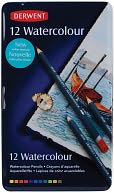 Derwent Watercolor Pencil Tin 12/Pkg by Reeves: Product Image