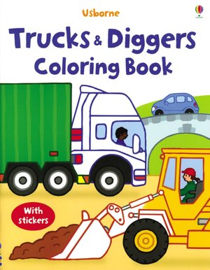 Trucks and Diggers Coloring Book
