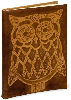 Owl Embossed Tan Italian Leather Journal (6