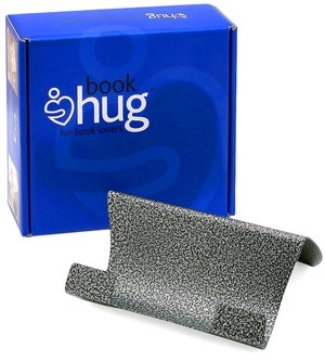 Bookhug Bookholder (Silver & Black, Textured)