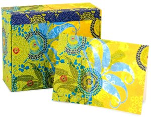 Temple Double Flower MementoBox Recycled Note Cards Set of 25