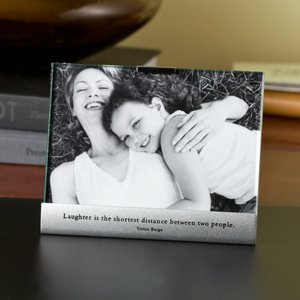 Laughter Metal Base Quote Frame 4x6