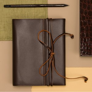Brown Leather Wrap Traveler's Journal