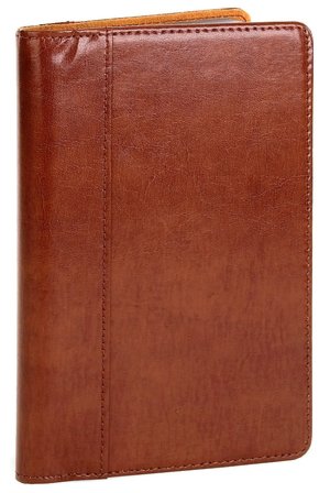 Business Card Folio Sienna bonded leather