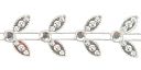 Geinuine Rhinestone Trim Leaf 36"-Silver by Vision Trims: Product Image