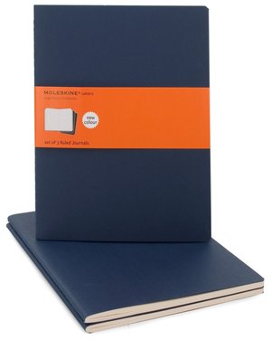 Moleskine Cahier Navy Blue Extra Large Ruled Journal, Set of 3