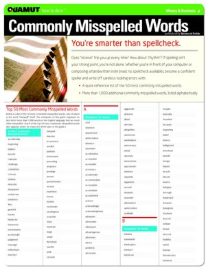 Commonly Misspelled Words (Quamut)
