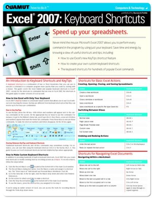 Excel 2007 Keyboard Shortcuts (Quamut)