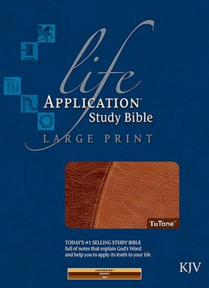 Life Application Study Bible KJV, Large Print TuTone Leatherlike Brown/Tan