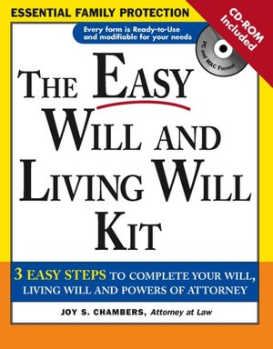 Easy Will and Living Will Kit with CD
