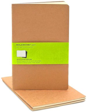 Moleskine Cahier Kraft Large Plain Journal, Set of 3