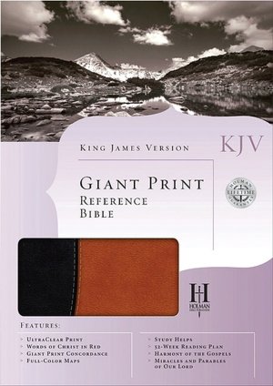 KJV Giant Print Reference Bible (Black/Tan Duotone)