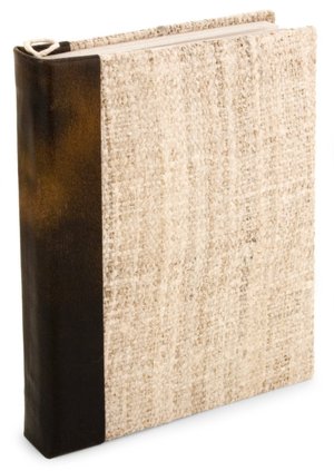 Natural Hemp & Leather Spine Handmade Paper Blank Journal (6.25