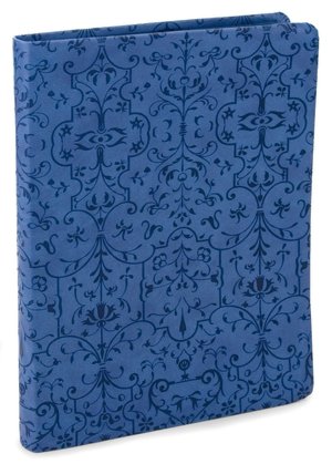 Blue Filigree Embossed Lined Bound Journal 6-1/4