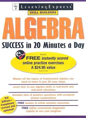 Algebra Success in 20 Minutes a Day, 3rd Edition