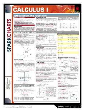 Calculus I (SparkCharts)