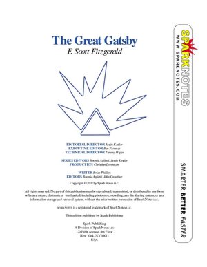 The Great Gatsby (SparkNotes Literature Guide Series)