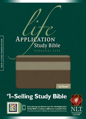 Life Application Study Bible NLT, Personal Size, Tutone Taupe/Stone, Leatherlike