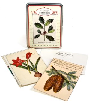 Glitter Botanicals Greetings 12 Assorted Boxed Holiday Postcards