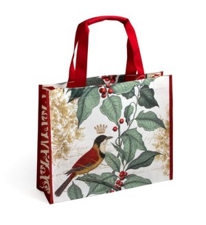 Holly Bird Woven Tote Bag (15