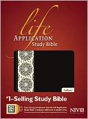 Life Application Study Bible NIV, Tutone Black/Ivory Floral Fabric, Leatherlike, Indexed