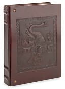Patina Brown Dragon with Studs Embossed Italian Leather Lined Block Journal 7X10 by Barnes & Noble: Product Image