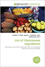 BARNES & NOBLE | List of Vietnamese Ingredients by Frederic P ...