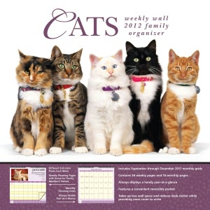2012 Cats Weekly Wall Calendar
