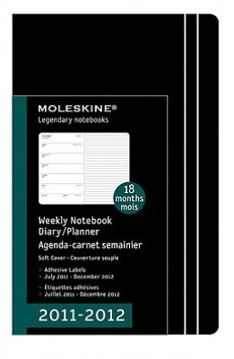 2012 18 Months - Weekly Notebook - Pocket - Soft Black Cover