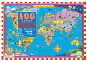 World Map 100 Piece Puzzle