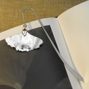 Gingko Leaf Silver Book Hook