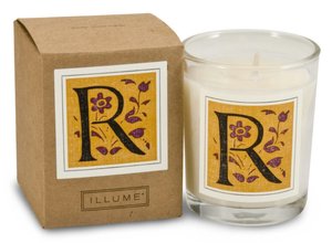 R Monogram Votive
