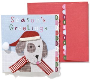Dog in Santa Hat Boxed Cards