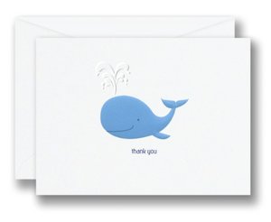 Whale Baby Animal Thank You Set of 10