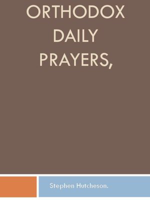 Orthodox Daily Prayers,