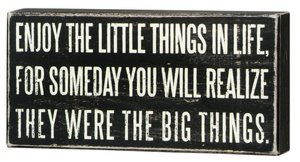 Enjoy The Little Things Box Sign 8 x 4