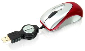 Iogear USB Optical Mini Mouse, 800 dpi