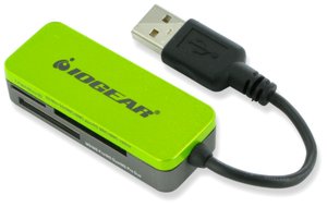 Iogear 12-in-1 Pocket Card Reader/Writer - Green