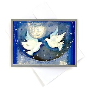 Two Doves Christmas Boxed Card