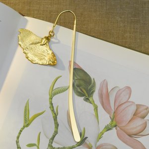 Gingko Leaf Gold Book Hook