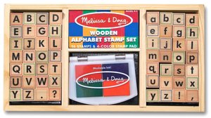 Wooden Alphabet Stamp Set
