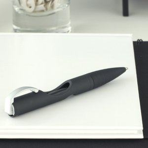Flip ballpoint pen in soft black