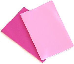 Moleskine Volant Large Ruled Notebook, Pink/Magenta Set of 2