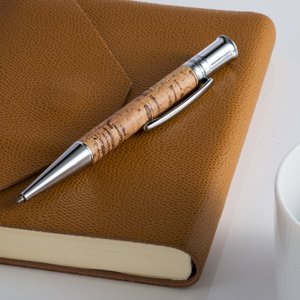 Cork and Chrome Ballpoint Pen