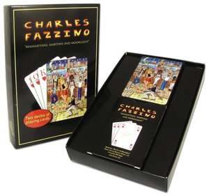 Fazzino Manhattan, Martini and Moonlight Playing Cards