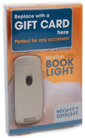 UltraThin 2 LED Silver Book Light Gift Card Gift Pack